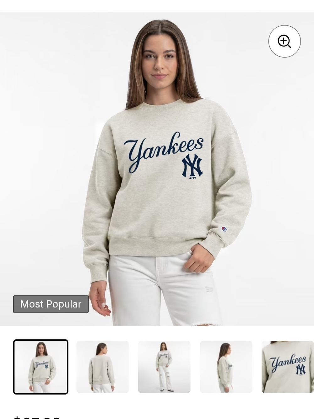 New York Yankees Champion Women's All-Star Sweatshirt - Oatmeal